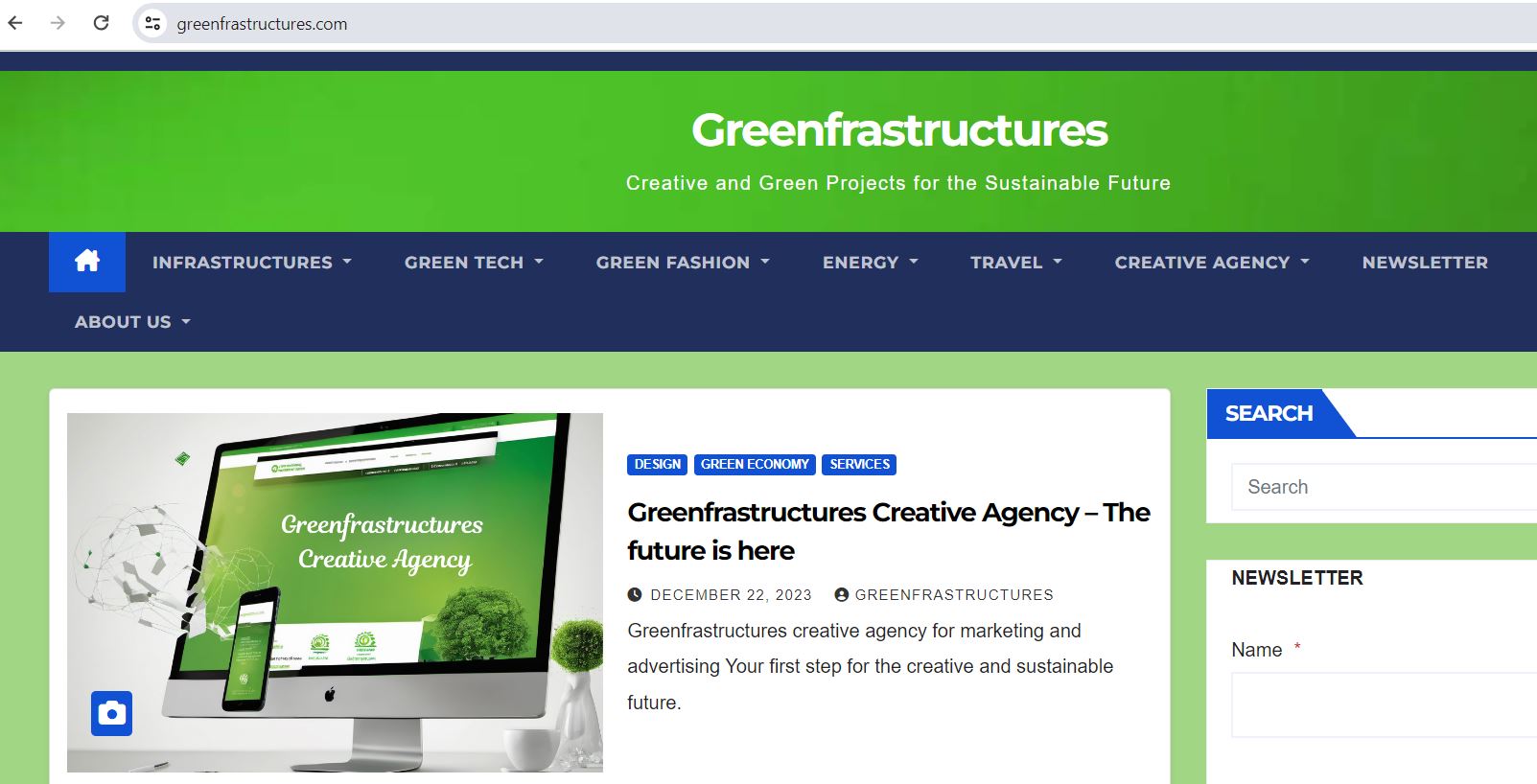 Greenfrastructures Blog ranked in the Top 100 best sustainability blogs on the web.